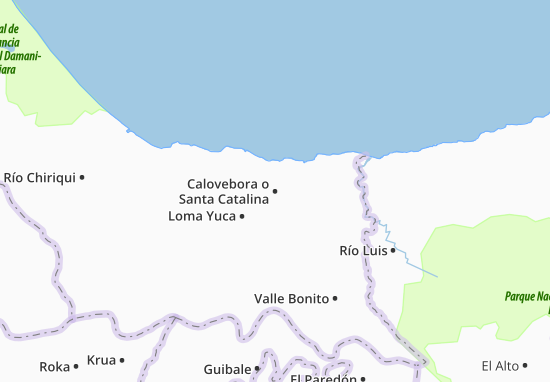 Mapa Calovebora o Santa Catalina