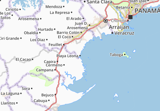 Karte Stadtplan Playa Leona