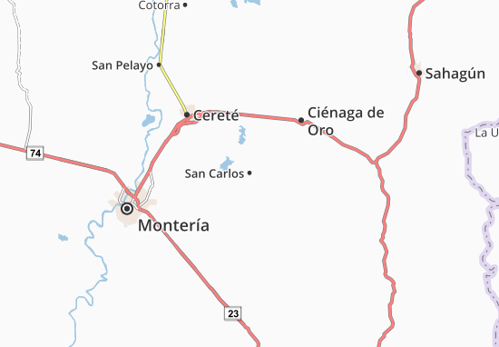 Carte MICHELIN San Carlos - plan San Carlos - ViaMichelin