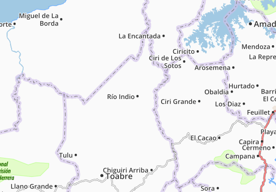 Mapa Río Indio