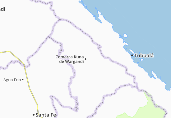 Mapa Comarca Kuna de Wargandi