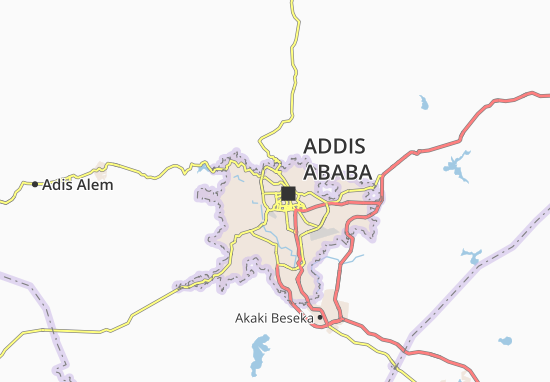 Kaart Plattegrond Addis Ketema Zone 16
