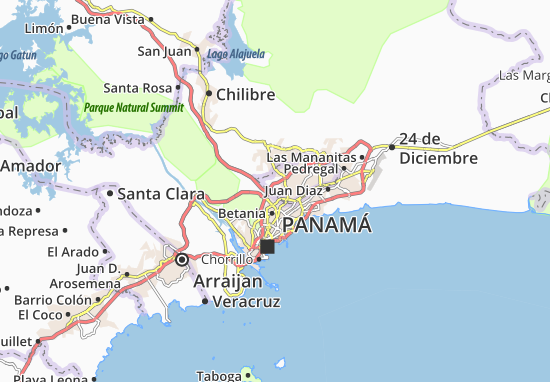 Karte Stadtplan Amelia D. de Icaza