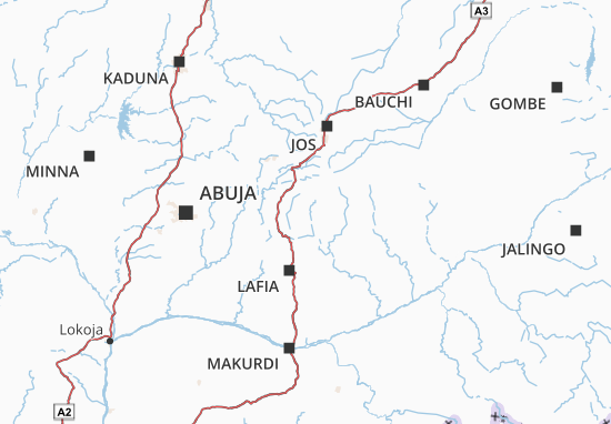 Kaart Plattegrond Nigeria