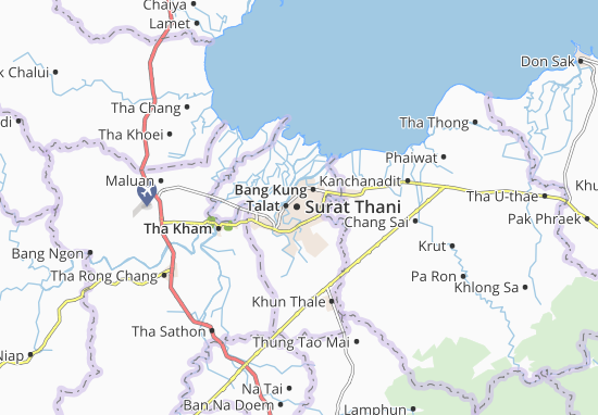 MICHELIN-Landkarte Surat Thani - Stadtplan Surat Thani - ViaMichelin