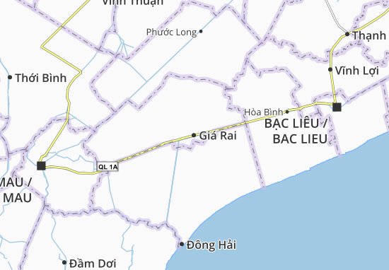 Karte Stadtplan Giá Rai