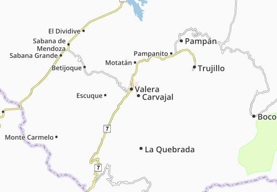 Mapa Carvajal