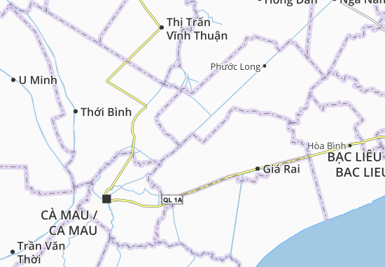 Kaart Plattegrond Phong Thạnh Tây B