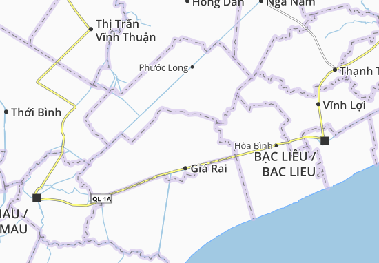 Kaart Plattegrond Phong Tân