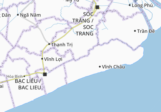 Karte Stadtplan Hòa Tú 2
