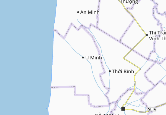 Karte Stadtplan U Minh