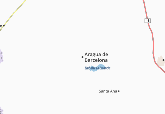 Kaart Plattegrond Aragua de Barcelona
