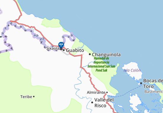 Mapa Changuinola