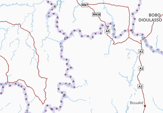 Mapa Denguélé
