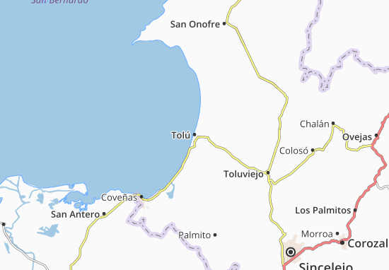 Kaart Plattegrond Tolú