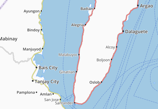 Karte Stadtplan Malabuyoc