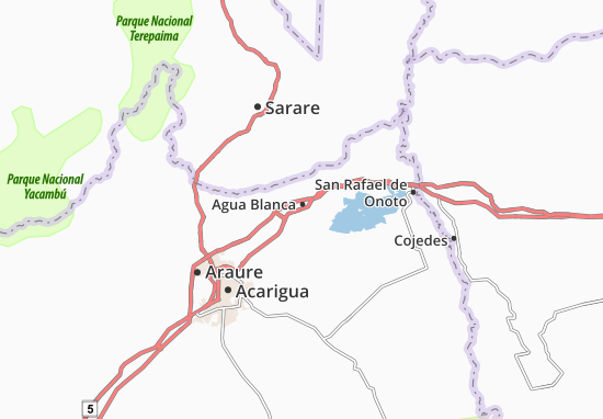 Kaart Plattegrond Agua Blanca