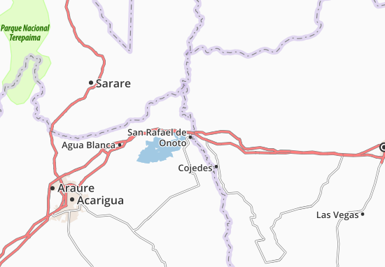 Kaart Plattegrond San Rafael de Onoto
