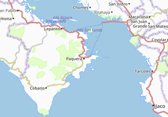 Kaart Plattegrond Paquera