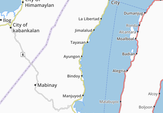 Karte Stadtplan Ayungon