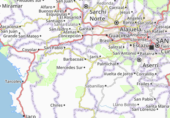 Kaart Plattegrond Barbacoas