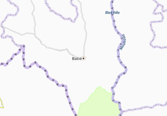 Karte Stadtplan Batié