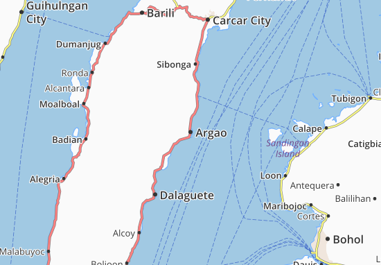 Karte Stadtplan Argao