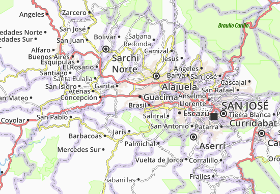 Karte Stadtplan Guacima