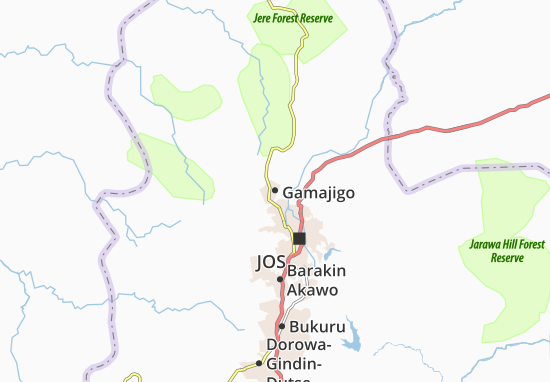 Kaart Plattegrond Gamajigo