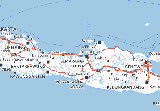  Jawa Tengah Map Detailed maps for the city of Jawa Tengah 