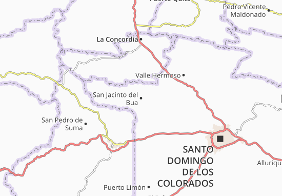 Karte Stadtplan San Jacinto del Bua