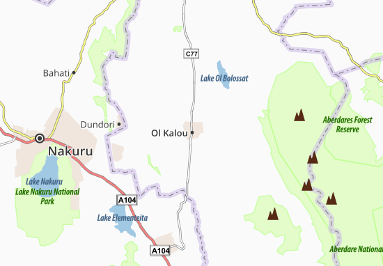 Ol Kalou Map