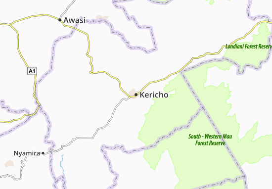 Kaart Plattegrond Kericho