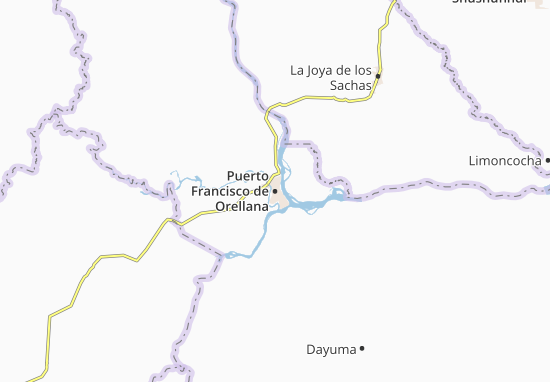 Kaart Plattegrond Puerto Francisco de Orellana