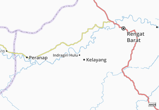 Kaart Plattegrond Indragiri Hulu