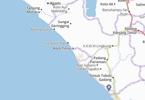 Kaart Plattegrond Koto Timur