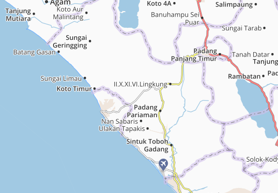 Karte Stadtplan Koto Sungai Sarik