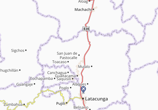 Mapa San Juan de Pastocalle