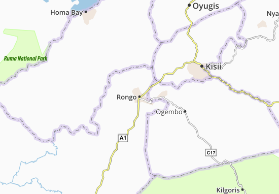 Karte Stadtplan Rongo
