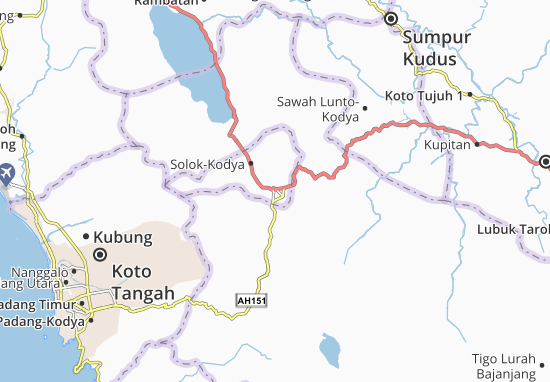 Karte Stadtplan Solok-Kodya