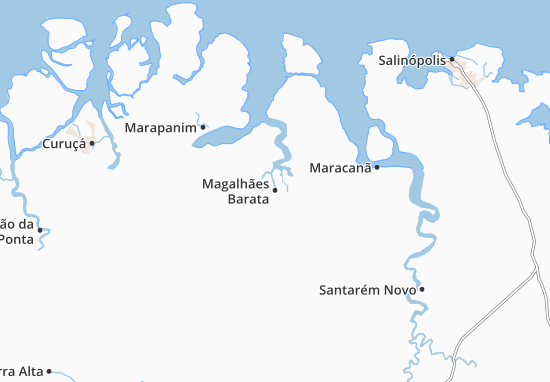 Karte Stadtplan Magalhães Barata