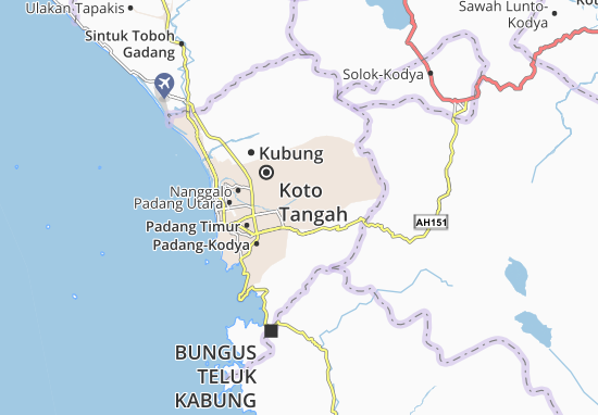 Karte Stadtplan Pauh