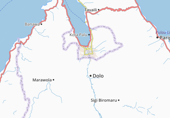Karte Stadtplan Marawola