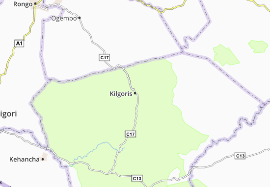 Kaart Plattegrond Kilgoris