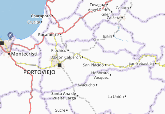 Kaart Plattegrond Abdón Calderón