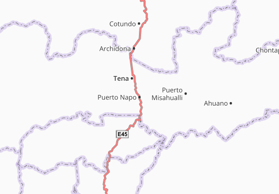 Kaart Plattegrond Puerto Napo