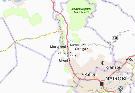 Kaart Plattegrond Murengeti