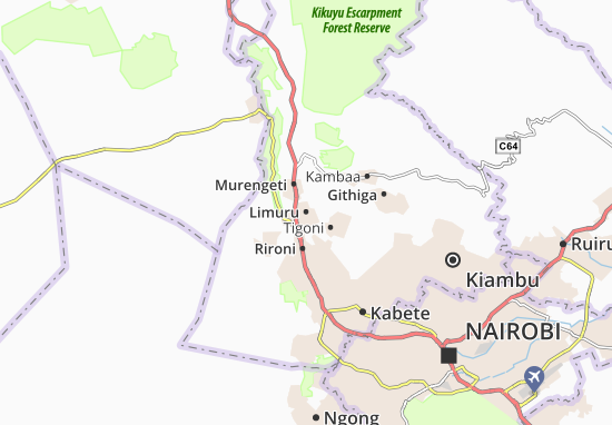 Kaart Plattegrond Limuru