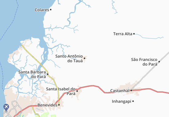 Kaart Plattegrond Santo Antônio do Tauá