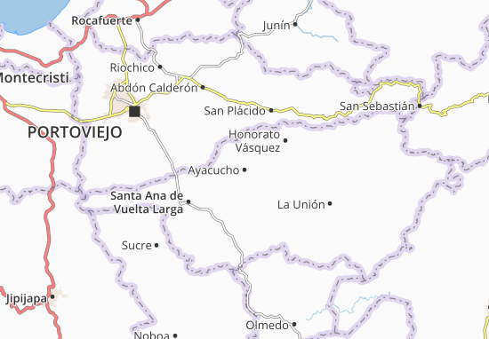 Karte Stadtplan Ayacucho